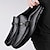 cheap Men&#039;s Clogs &amp; Mules-Men&#039;s Brown Slip-on Loafers with Metallic Buckle, Casual Faux Leather Shoes for Everyday Wear