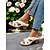 billiga Avslappnade sandaler-tjocka klackar med öppen tå med blommig accent, perforerad design och bekväm passform för sommarfester och avslappnade utflykter