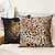 cheap Animal Style-Leopard Pattern Decorative Toss Pillows Cover 1PC Soft Square Couch Cushion Case Pillowcase for Bedroom Livingroom Sofa Chair