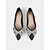 economico Ballerine da donna-ballerine nere con dettaglio fiocco di strass - eleganti scarpe a punta per donna - comode per matrimoni o feste