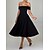 voordelige Jurken-Retro vintage Jaren &#039;50 Middag Jurken Flare Jurk Schouderafhangend Effen Kleur A-lijn Dames Maskerade Bruiloft Vakantie Teaparty Volwassenen Kleding