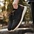 baratos Tênis Casuais-tênis de malha respirável masculino com detalhes em couro sintético – calçados esportivos leves e elegantes para uso casual e conforto diário