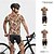 billiga Klädsatser för män-Herr Cykeltröja med shorts Kortärmad Bergscykling Vägcykling Gul Brun Khaki grön Hund Cykel Elastan sporter Hund Kläder