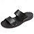 preiswerte Kleidungs-Sandalen-&quot;Schwarz-gelbe Slide-Sandalen für Herren mit breiten Riemen, lässiger Stil für Outdoor und Strand