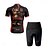 billige Klærsett for menn-Herre Sykkeljersey med shorts Kortermet Fjellsykling Veisykling Rød Fuksia Tegneserie Sykkel Spandex sport Tegneserie Klær