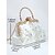 voordelige Clutches &amp; Avondtasjes-elegante witte kanten avondtas met parel- en bloemenversieringen – stijlvol bruids- of feestaccessoire voor vrouwen zwart wit