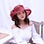 abordables Chapeaux de fête-Chapeau de soleil à large bord en organza pour femme, chapeau de style Derby, pour mariage, thé, église