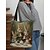 cheap Handbag &amp; Totes-Women&#039;s Whimsical Bunny Themed Tote Bag - Vintage Tea Party Illustration, Durable Canvas, Perfect for Easter, Spring Outings