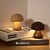 abordables Lampes de table-Lampe de table à LED à intensité variable en forme de champignon, lampe de bureau tactile en bois, veilleuse rechargeable par USB, pour chambre à coucher, café, bureau, décoration, cadeau