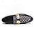 preiswerte Halbformell-Schwarze Lack-Loafer für Herren mit Nietendetail und goldenem Riemen, modische Freizeitschuhe für Partys und besondere Anlässe