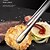 abordables Cocina de campamento-Pinzas para parrilla yakitori de acero inoxidable 304: pinza de bloqueo giratoria para barbacoa japonesa para carbón, fogata &amp;Teppanyaki | Dientes antideslizantes + agarre de silicona resistente al