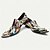 voordelige Premium leren loafers-Heren Premium Kalfsleren Instappers met Gouden Punt Levendige Artistieke Print en Metallic Gouden Leeuwenhoofd Detail – Fashionabele Instap-schoenen voor Speciale Gelegenheden en Statement