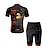 preiswerte Herrenbekleidungs-Sets-Herren Radtrikot mit Radhose fahrradbekleidung Kurzarm MTB Mountain Rennrad Rote Kaki Karikatur Blumen Pflanzen Fahhrad Spandex Sport Karikatur Blumen Pflanzen Bekleidung