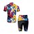 preiswerte Herrenbekleidungs-Sets-Herren Radtrikot mit Radhose fahrradbekleidung Kurzarm MTB Mountain Rennrad Gelb Sahne Purpur Graffiti Fahhrad Spandex Sport Graffiti Bekleidung