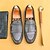abordables Semi-formel-Mocassins de créateur pour hommes avec double boucle, tige en maille texturée, chaussures décontractées élégantes pour le travail et les occasions spéciales