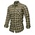 preiswerte Arbeitshemden für Herren-Herren Hemd Sommerhemd Freizeithemd Knopfhemd Kaki Armeegrün Langarm Karomuster Revers Urlaub Hawaiianisch Button-Down Bekleidung 100% Baumwolle Mode Lässig Bequem