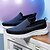 abordables Baskets-baskets de sport à enfiler pour hommes, maille tricotée respirante, chaussures de course confortables avec semelle blanche, chaussures de sport décontractées pour l&#039;extérieur et l&#039;utilisation quotidienne