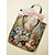 cheap Handbag &amp; Totes-Women&#039;s Whimsical Bunny Themed Tote Bag - Vintage Tea Party Illustration, Durable Canvas, Perfect for Easter, Spring Outings