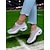 voordelige Damessneakers-Flyknit mesh slip-on sneakers voor dames – comfortabele sportschoenen met klittenbandsluiting en luchtkussenzool voor wandelen en dagelijks gebruik