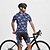 preiswerte Herrenbekleidungs-Sets-Herren Radtrikot mit Radhose fahrradbekleidung Kurzarm MTB Mountain Rennrad Königsblau Blau Dunkelblau Blumen Pflanzen Fahhrad Spandex Sport Blumen Pflanzen Bekleidung