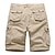 baratos Ar livre-Homens Bermuda Cargo Calção Bermudas Shorts de trabalho Shorts casuais Bolso multi Perna reta Tecido Pavio Humido Vestível Comprimento do joelho Ao ar livre Acampar e Caminhar Para Noite Moda Roupa