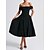 voordelige Jurken-Retro vintage Jaren &#039;50 Middag Jurken Flare Jurk Schouderafhangend Effen Kleur A-lijn Dames Maskerade Bruiloft Vakantie Teaparty Volwassenen Kleding