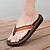 cheap Vacation Sandals-Men&#039;s Brown Flip Flops with Multi-Color Striped Strap, Casual Style for Beach and Summer Wear