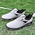 preiswerte Herren Golfschuhe-weiße und schwarze Golfschuhe für Herren mit Spikesohle, atmungsaktivem Obermaterial und stützender Polsterung für optimalen Komfort und Leistung auf dem Platz