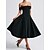 voordelige Jurken-Retro vintage Jaren &#039;50 Middag Jurken Flare Jurk Schouderafhangend Effen Kleur A-lijn Dames Maskerade Bruiloft Vakantie Teaparty Volwassenen Kleding