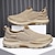 voordelige Hereninstappers &amp; loafers-beige heren instapschoenen met gevoerde zool – comfortabele en ademende sportschoenen voor casual gebruik en buitenactiviteiten