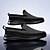 abordables Baskets-baskets de sport à enfiler pour hommes, maille tricotée respirante, chaussures de course confortables avec semelle blanche, chaussures de sport décontractées pour l&#039;extérieur et l&#039;utilisation quotidienne