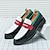 abordables Semi-formel-chaussures à enfiler en similicuir haut de gamme pour hommes avec un design audacieux en blocs de couleurs - des chaussures confortables et élégantes pour les occasions décontractées et formelles