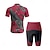 billige Klærsett for menn-Herre Sykkeljersey med shorts Kortermet Fjellsykling Veisykling Sommer Vår Høst Burgunder Blå Lilla Geometrisk Gradert Sykkel Forside Glidelås Svettereduserende Bekvem Pustende Spandex sport Klær