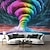 cheap Blacklight Tapestries-Blacklight Tapestry Glow in the Dark Glow Party UV Reactive Trippy Misty Tornado Nature Landscape Hanging Tapestry Wall Art Mural for Living Room Bedroom