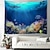 abordables Tapiz de Playa Oceánica-Tapiz Colgante de Peces de Océano Paisaje Arte de Pared Tapiz Grande Decoración Mural Fotografía Fondo Manta Cortina Decoración para Hogar Dormitorio Sala de Estar