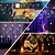 preiswerte Osterlichter-Ramadan-Festlicht mit Fernbedienung, 3,5 m, 120 LEDs, Stern-Mond-Vorhanglicht, 8 Modi, Hochzeit, Geburtstagsfeier, wasserdichtes Zelt im Freien, Schlafzimmer, Wohnzimmer, Balkon, Garten, dekoratives