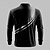 preiswerte Geometrisches Poloshirt für Herren-Herren Geometrisch Linie Golfshirt Langarm Polo-Shirts Hemden mit Kragen Lässig Business-Casual Straße Athleisure Outdoorbekleidung Ferien Knöpfe 3D-Druck Frühling Herbst Winter Weiß Blau Orange