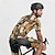 baratos Conjuntos de Roupa de Homem-Homens Camisa de ciclismo com shorts Manga Curta Ciclismo de Montanha Ciclismo de Estrada Verão Primavera Outono Preto Amarelo Vermelho Cachorro Moto Zíper Frontal Redutor de Suor Confortável