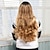 abordables Pelucas sintéticas de moda-Pelucas sintéticas Ondulado Tejido rizado Corte a capas Con flequillo Hecho a Máquina Peluca 26 pulgadas A1 Pelo sintético Mujer Clásico Cómodo Gradiente de Color Rubio