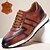 abordables Zapatillas de cuero premium-Zapatillas de piel de vacuno de primera calidad en color marrón para hombre con detalles perforados y cierre con cordones: elegantes zapatos casuales para uso diario