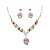 economico Parure di gioielli-Set di gioielli 2 pezzi zirconia cubica verde imitazione diamante 1 collana orecchini eleganti da donna moda vintage stile vintage set di gioielli classico per festa di matrimonio