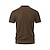 preiswerte Herren Elite T-Shirts &amp; Tanktops-Herren T Shirt Kurzarm Umlegekragen V Ausschnitt Sommer Frühling Strickware Urlaub Vintage Stricken Schule Training Outdoor Schwarz Rosa Braun Top T-Shirt für Herren