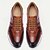 abordables Zapatillas de cuero premium-Zapatillas de piel de vacuno de primera calidad en color marrón para hombre con detalles perforados y cierre con cordones: elegantes zapatos casuales para uso diario
