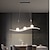 cheap Pendant Lights-Creative LED Pendant Light Modern Linear LED Chandelier Dimmable Pendant Lighting with Remote Adjustable Hanging Light Fixture Light Fixture for Kitchen Bedroom Dining Living Room 110-240V