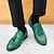 abordables Semi-formel-mocassins en similicuir vert pour hommes avec détails en relief crocodile - chaussures décontractées élégantes pour un usage quotidien, confortables et tendance pour hommes