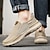 voordelige Hereninstappers &amp; loafers-beige heren instapschoenen met gevoerde zool – comfortabele en ademende sportschoenen voor casual gebruik en buitenactiviteiten