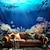 abordables Tapiz de Playa Oceánica-Tapiz Colgante de Peces de Océano Paisaje Arte de Pared Tapiz Grande Decoración Mural Fotografía Fondo Manta Cortina Decoración para Hogar Dormitorio Sala de Estar