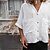 economico Strada-Per uomo Camicia Camicia di lino Camicia casual Camicia con Bottoni Camicia di cotone Semplice Vacanza Streetwear Bianco Manica Corta Collo ripiegato Estate Abbigliamento Bottonato