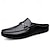 cheap Men&#039;s Clogs &amp; Mules-Men&#039;s Brown Slip-on Loafers with Metallic Buckle, Casual Faux Leather Shoes for Everyday Wear