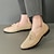 tanie Półformalny-męskie beżowe półbuty typu slip-on w jodełkę z frędzlami – swobodna elegancja do pracy, na wesela i oficjalne okazje